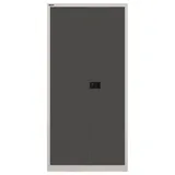 Bisley Aktenschrank Universal Flügeltürenschrank in Lichtgrau/Anthrazitgrau - Maße: H 196 x B 91 x T 40 cm grau