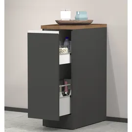 kochstation Apothekerschrank KS-Sole 30 x 0 x 85 cm Grau