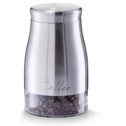 3x Zeller Vorratsdose COFFEE, Inhalt: 1,3 Liter, Material: Edelstahl/Glas,