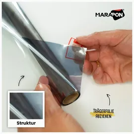 Marapon Spiegelfolie Fenster Sichtschutz Silber 0,445x2 m Fensterfolie blickdicht von aussen tagsüber Sonnenschutzfolie Fenster innen UV Schutz statisch haftend Hitzeschutz Wärmeschutz Innenanbringung