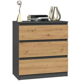 Topeshop Malwa M3 Anthrazit, Artisan, Kommode
