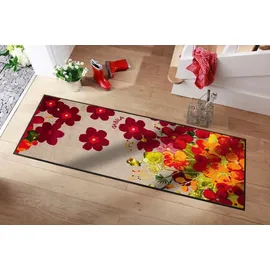 SALONLOEWE Fußmatte Lifestyle Maggio 50x75 cm Eingangs-Matte waschbar bunt Blumen Fussabtreter