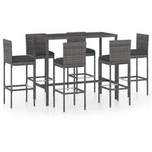 vidaXL Gartenbar-Set 7-tlg. Grau