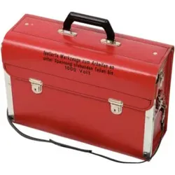 KS Tools Werkzeugkoffer, leer, Leder, Vorderwand abklappbar