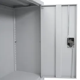 Mendler HWC-O50 Aktenschrank 98x80x40 cm hellgrau