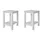 Homestyle4u Holzhocker 2er Set Holz 30 x 47 x 32 cm Weiß