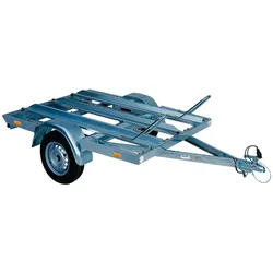Motorrad-Anhänger STEMA "MT 750 BS 2", silber (silberfarben), KFZ-Anhänger