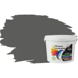 RyFo Colors Fassadenfarbe Silikonharz Fassadenfarbe Dunkelgrau 3l, 1 L ca. 6 m2, Wasserabweisend, diffusionsfähig, schützt vor Schmutz, Algen, Pilzen grau