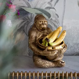 Kare DESIGN Deko-Objekt Gorilla Holding Bowl Polyresin Gold