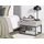 Beliani Nachtschrank Cairo 55 x 41 x 39 cm Grau/Schwarz