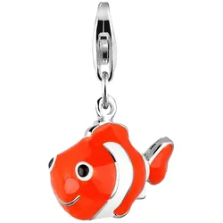 Nenalina Anhänger Clownfisch Fisch Bunt Emaille 925 Silber OneSize Damen 