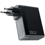 Mcdodo GaN CH-8101 Pro universelles UK/US/EU-Reiseladegerät/Adapter, 100 W, 2 x Usb-C USB-A Schwarz