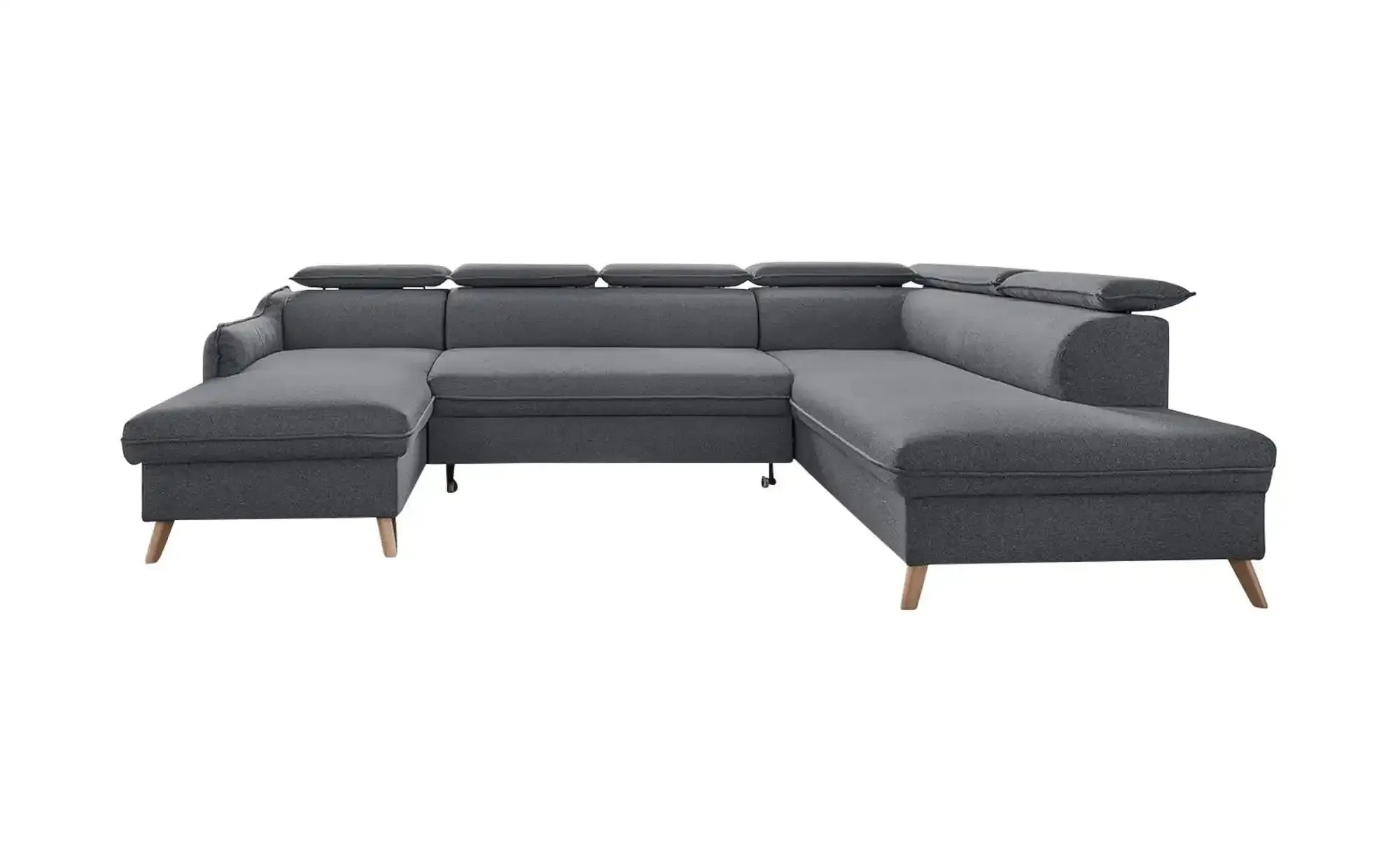 Miuform Wohnlandschaft mit Schlaffunktion Sweet Harmony ¦ grau ¦ Maße (cm): B: 321 H: 95