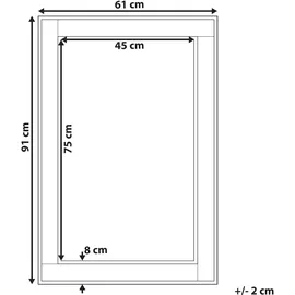 Beliani Wandspiegel Fenioux 60 x 90 cm Silber/Gold