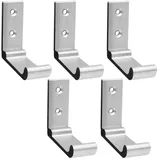 5 Stück Klapphaken Wandhaken Kleiderhaken 90 ° Klappbar Aluminium Massiv Rostfrei Hakenständer Geeignet Für Garderobe Badezimmer Küche