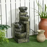 Outsunny Springbrunnen mit 4 Stufen