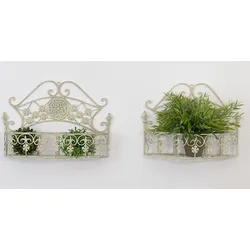 Moritz Pflanzkörbe Metall Wandkörbe 2er Set Paar Pflanzkorb Landhausstil Shabby Style