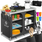 Kesser KESSER® Campingschrank, Campingküche mit Aluminiumgestell, inkl.Tragetasche , Kocherschrank für Camping , Campingmöbel , Outdoor