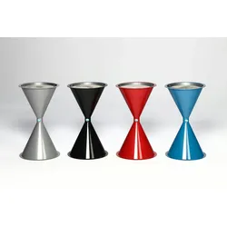 PROREGAL Klassischer Standascher für Innen- & Außenbereich | HxBxT 72x42x42cm | Kunststoff | Silber | Ascher Aschenbecher