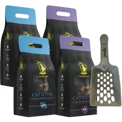 Cat Royale Lavendel + Natürliches Bentonitstreu 20l (4x5l) + Schaufel für Streu GRATIS!