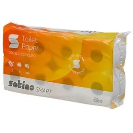 Satino by wepa Toilettenpapier 3-lagig Recyclingpapier, 8 Rollen