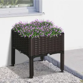 Outsunny Hochbeet 40 x 40 x 44 cm Braun
