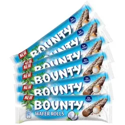 Bounty Wafer Rolls Kekse und Gebäck 6x 22,5g