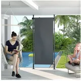 Outsunny Senkrechtmarkise 120 x 310 cm Grau