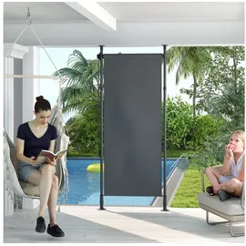 Outsunny Senkrechtmarkise 120 x 310 cm Grau