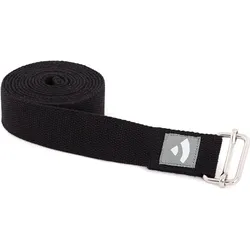 Yogagurt Asana Belt, Schiebeschnalle Baumwolle schwarz EINHEITSGRÖSSE