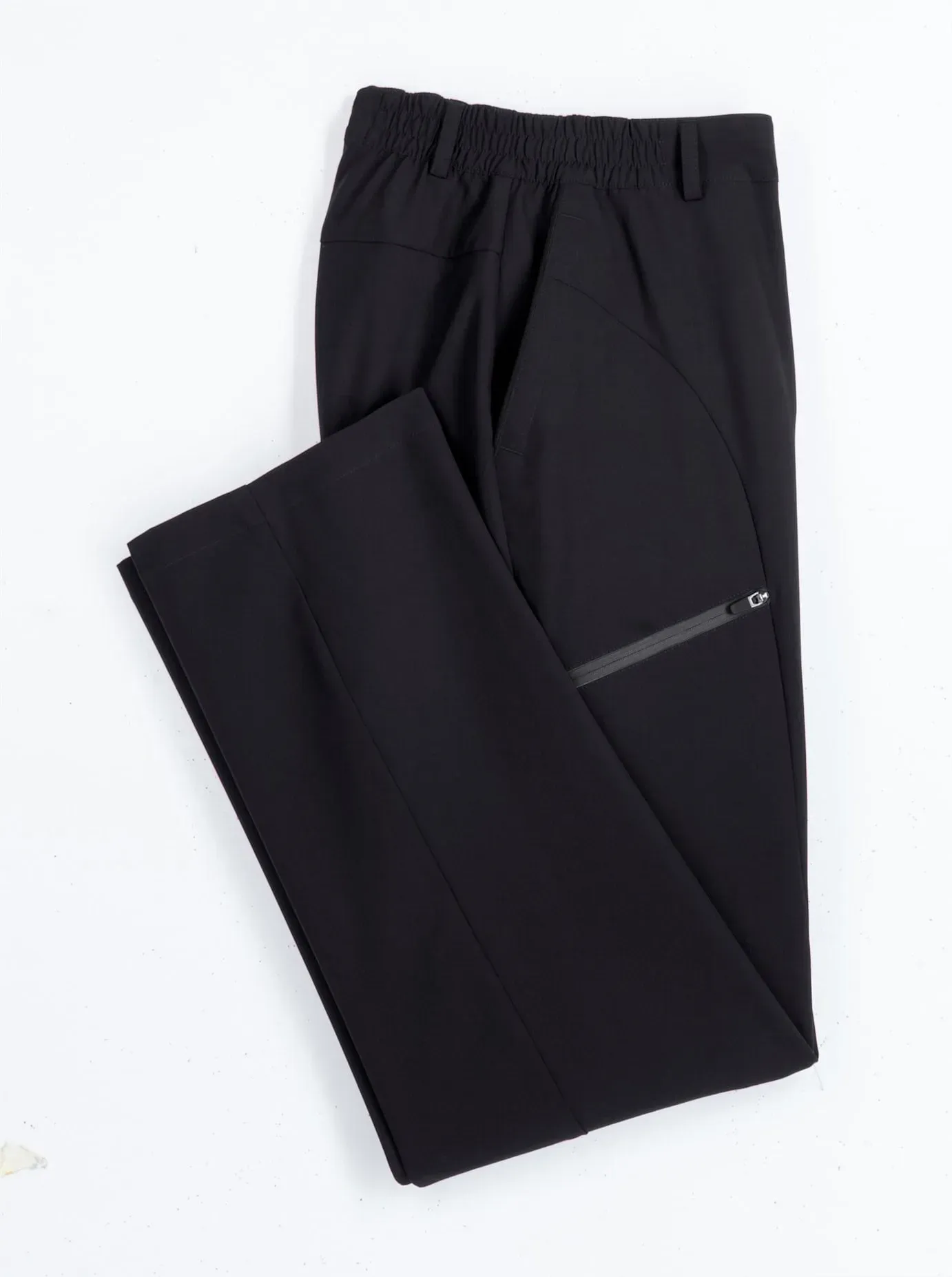 Trekkinghose CATAMARAN, Damen, Gr. 46, Normalgrößen, schwarz, 93% Polyester, 7% Elasthan, Paspelierung:100% Polyester, unifarben, lang, Hosen Trekkinghose