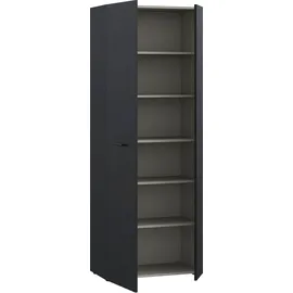Forte NET106 Garderobenschrank 68,7 x 36,5 x 181,1 schwarz
