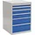 Bedrunka & Hirth Gerätebau GmbH Schubladenschrank H1019xB705xT736mm lichtgrau/signalblau 6 Schubl.Vollauszug