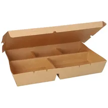 Papstar Lunchboxen Pappe 5-geteilt 900 ml 100 St. Braun
