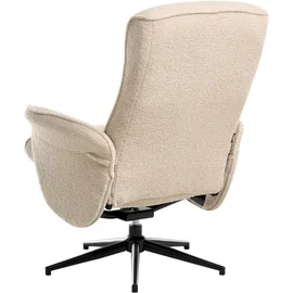 Beliani Fernsehsessel JAPET Bouclé 0 x 0 x 0 cm Beige mit verstellbarer Rückenlehne