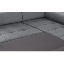Switch Eckcouch Mikrofaser 3-Sitzer Grau