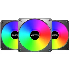 Montech GF120R V2 ARGB, Lüftermodul, 12 cm, 800 RPM, 1600 RPM, Schwarz