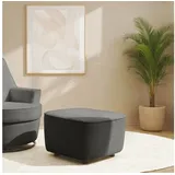 Home Affaire Polsterhocker HETTY, passender Hocker zum Drehsessel HETTY, 56 x 60 x 40 cm, (1 St), mit schrägem Sitz grau