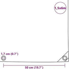 vidaXL Abdeckplane 1,5 x 6 m Grün