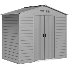 Outsunny Gerätehaus 2,13 x 1,31 m Grau