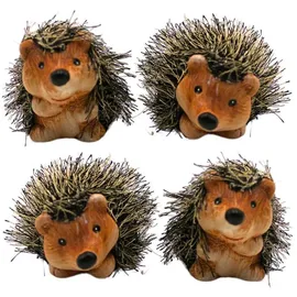 Dekohelden24 Dekofigur Igel 6 x 6 x 8 cm Braun