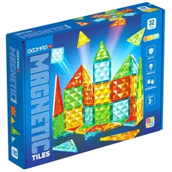 Geomag Magnetic Tiles Gems, Magnetbausystem, 32 Teile