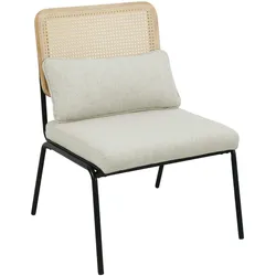 SVITA SVEA Loungesessel Rattansessel Retrosessel Rattan vintage Creme