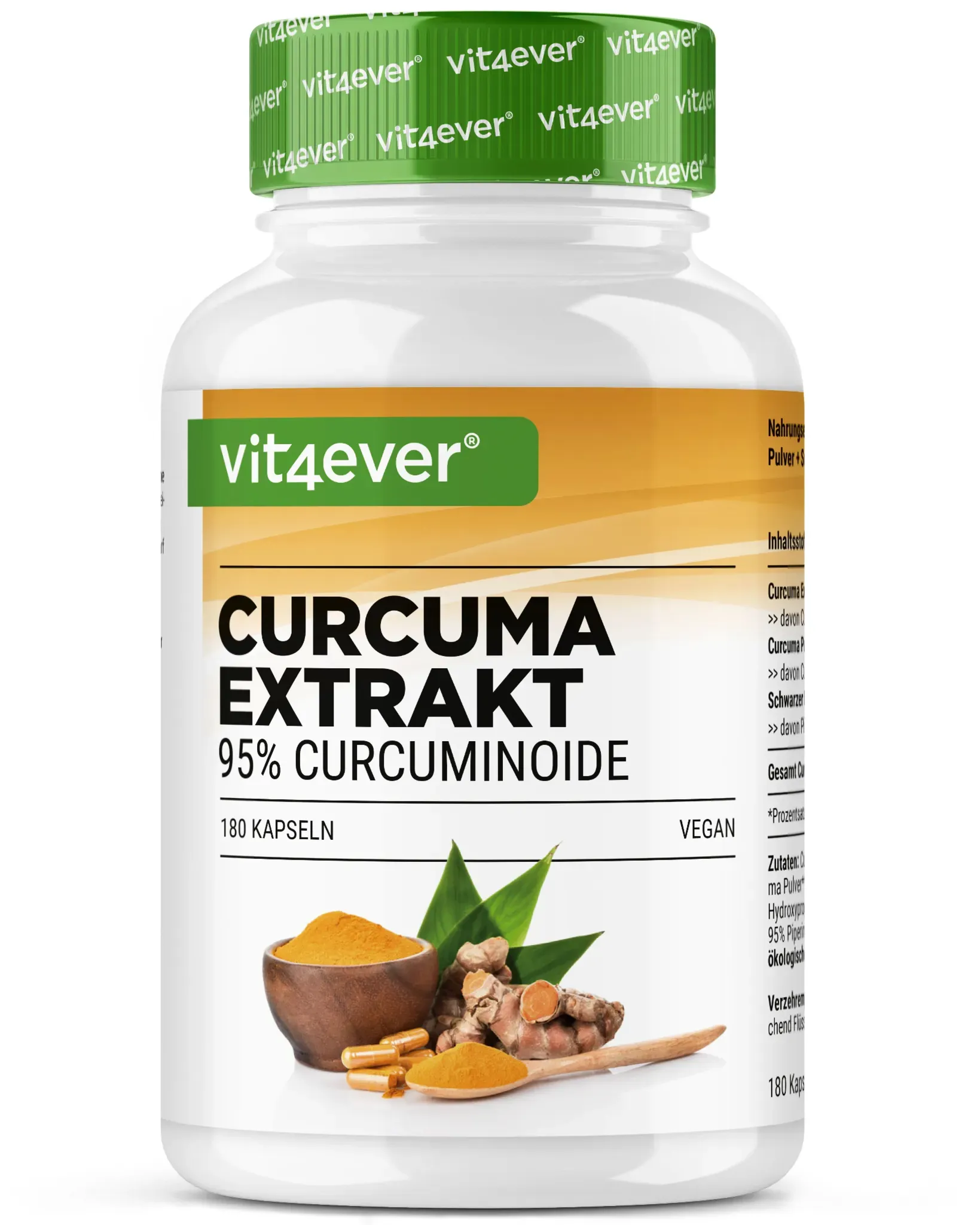 vit4ever Curcuma Extrakt Kapseln 114 g