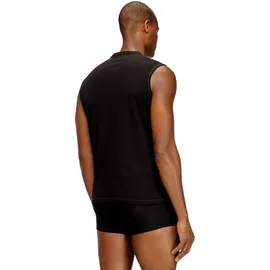 Diesel Herren Tank Tops, 2er Pack - TOM-UTL, Baumwolle, einfarbig Schwarz L
