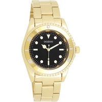 Oozoo Timepieces Damen Uhr in Gold Schwarz| Armbanduhr Damen mit Edelstahlarmband | Hochwertige Uhr für Frauen| Edle Analog Damenuhr in rund C11148