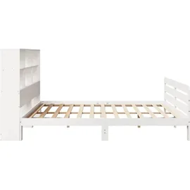 vidaXL Massivholzbett 180 x 200 cm Weiß