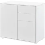 [en.casa] Sideboard Paarl 74x79x36 cm Weiß, matt