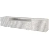 altdecor Lowboard, Weiß, Rechteckig, 200x40x41 cm, Wohnzimmer, Wohnwände, Lowboards, Lowboards hängend