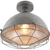 QAZQA - Industrielle Deckenleuchte Antik Silber 32 cm - Kurs